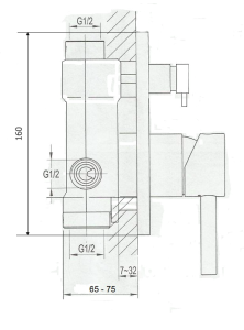 POLETTI - MISCELATORE DOCCIA LINEAR