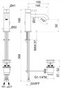 VEMA - MISCELATORE LAVABO S/SCARICO OTAGO