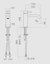 VEMA - MISCELATORE LAVABO S/SCARICO TIBER STEEL ACCIAIO