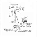 NOBILI - MISCELATORE LAVABO BLUES