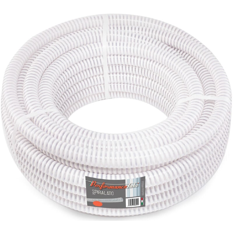 TUBO SPIRALATO PVC D.20MM X 25MT PER ALIMENTI - D'ESTERNO 25MM