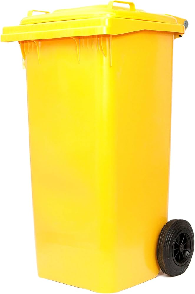 BIDONE QUADRO PER DIFFERENZIATA LT.120 CM55X50X94 GIALLO