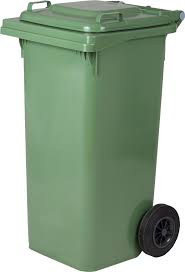 BIDONE QUADRO PER DIFFERENZIATA LT.120 CM 55X50X94 COL.VERDE