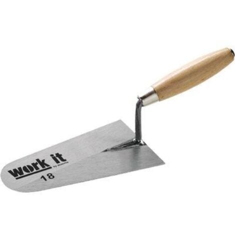 CAZZUOLA PUNTA TONDA CM. 18 MANICO LEGNO