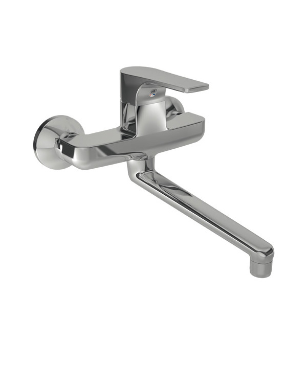 MISCELATORE MONOCOM. LAVELLO A PARETE CON BOCCA GIREVOLE