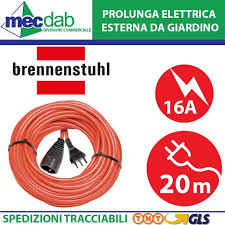PROLUNGA IN PLASTICA 16A, 20M H05VV-F 3G1,5, ROSSO
