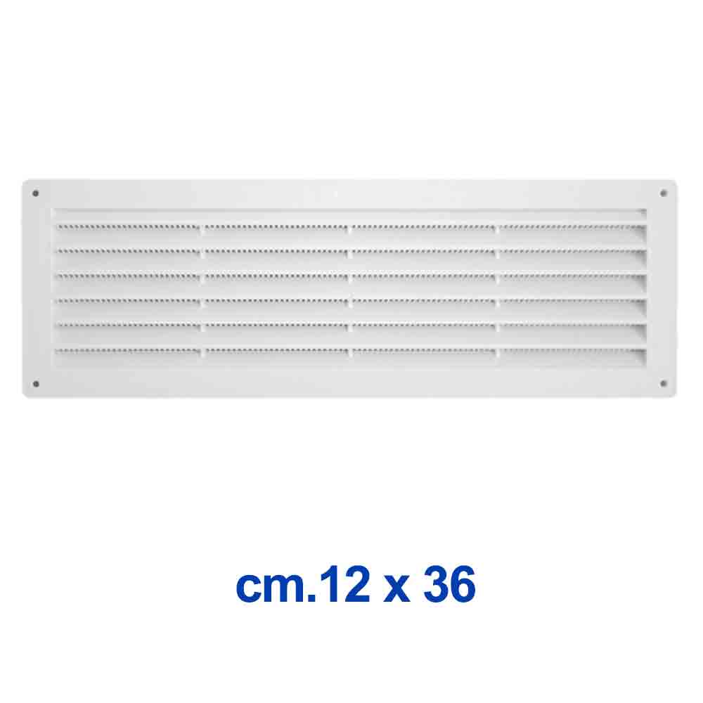 GRIGLIA AERAZIONE SOVRAPP. CM12X36 IN ABS BIANCA