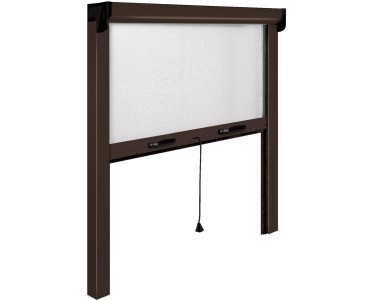ZANZARIERA  AVVOLGIBILE 160X160 MARRONE