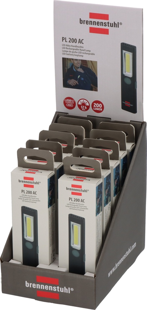 LAMPADA PORTATILE RICARICABILE A LED PL 200 AC, 200LM
