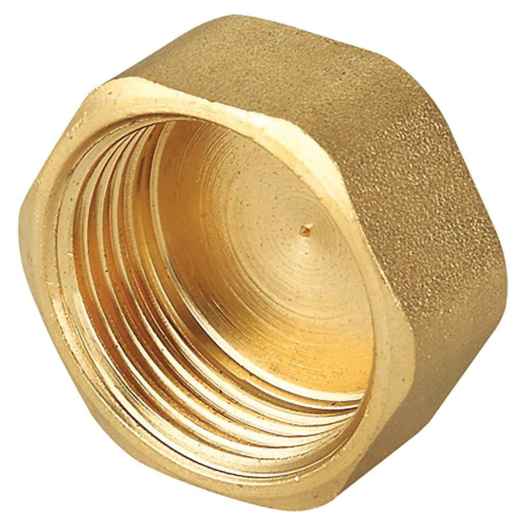 TAPPO FEMMINA 3/4" OTTONE GIALLO