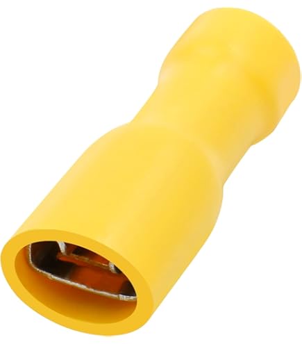 FASTON FEMMINA COMPLETAMENTE ISOLATO GIALLO 6,3 CF.100PZ