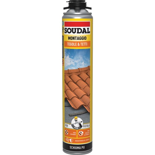 SCHIUMA POLIURETANICA TEGOLE E COPPI PER PISTOLA CF. 750 ML