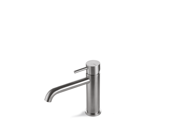 VEMA - MISCELATORE LAVABO S/SCARICO TIBER STEEL ACCIAIO