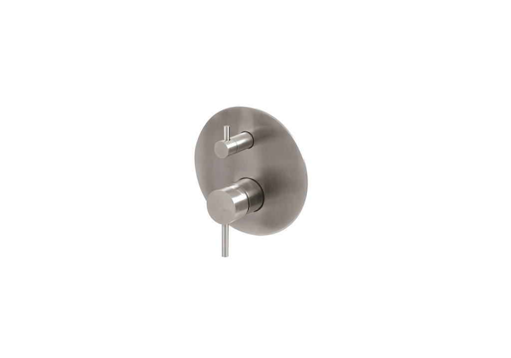 VEMA - MISCELATORE DOCCIA C/DEVIATORE TIBER STEEL ACCIAIO