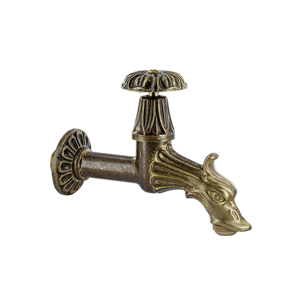 RUBINETTO ARTISTICO IN OTTONE CON VOLANTINO 1/2"