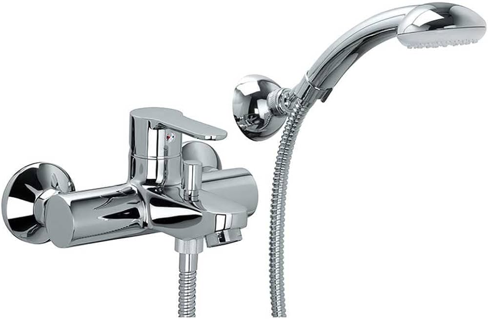 RUBINETTO MISCELATORE MONOC. VASCA ESTERNO C/DOCCIA - SERIE BLU