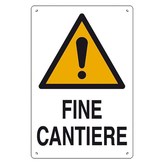 CARTELLO FINE CANTIERE CM 60X40