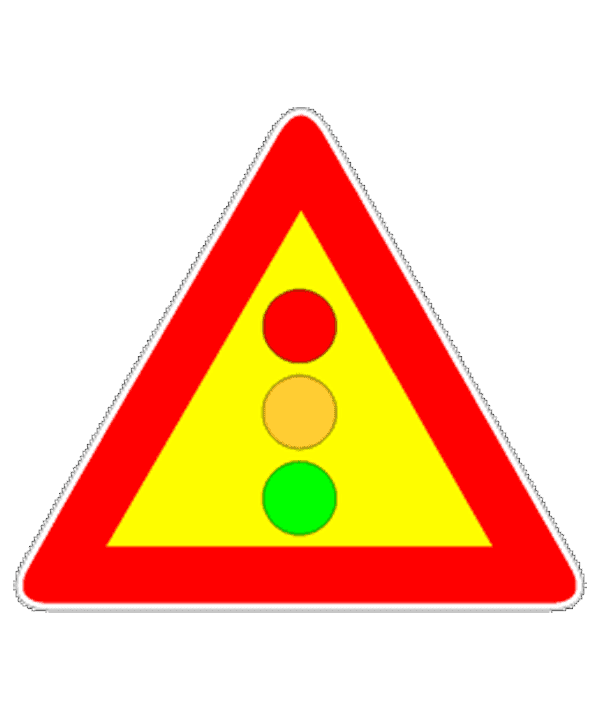 SEGNALE CANTIERE FIG.404 "SEMAFORO" 90CM