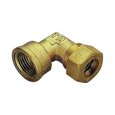 RACCORDO CURVO FEMMINA CON TENUTA O-RING X TUBO RAME MOD 1300 1/2"X14