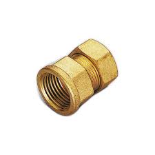 RACCORDO DIRITTO FEMMINA CON O-RING X RAME 1/2"X14