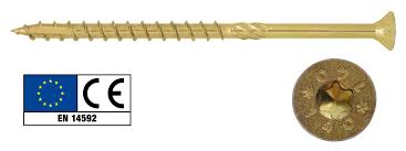 VITI TSP PER LEGNO TORX 6X160 C/ALESATORE - ZINC. GIALLA