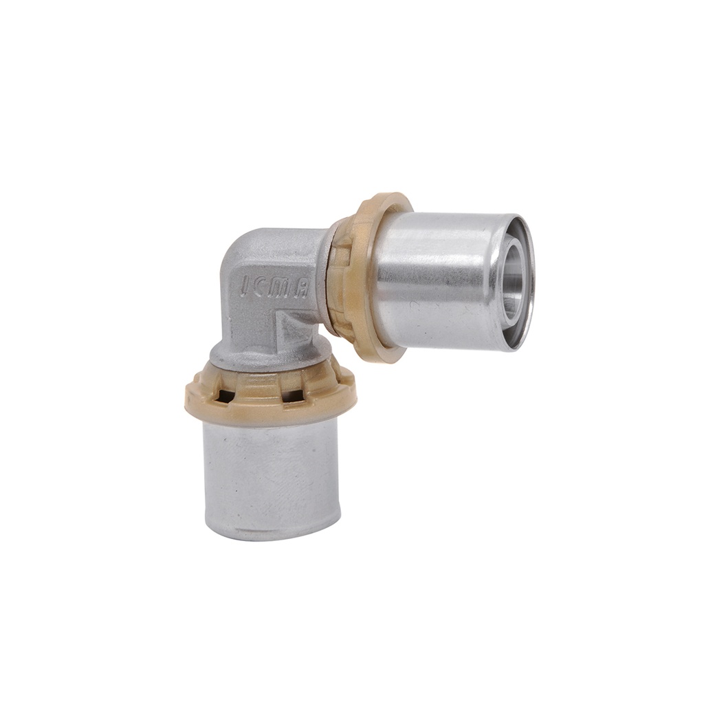 GOMITO DOPPIO 32X32 A PRESSARE PER ACQUA