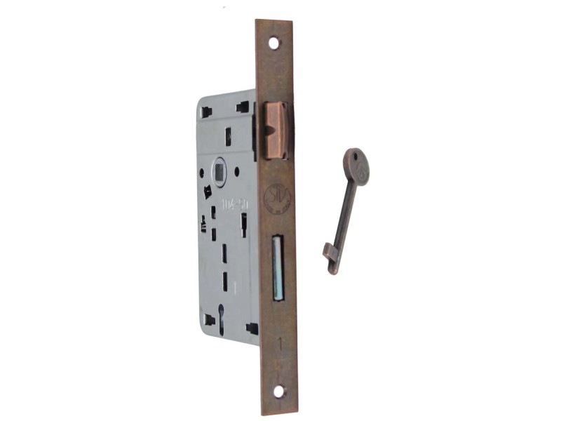 SERRATURE PER PORTE IN LEGNO PATENT BORDO QUADRO "MOD.570" - BRONZATA