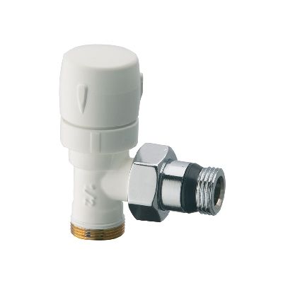 VALVOLA 1/2" TERMOARREDO BIANCO HB + CALOTTA CROMO