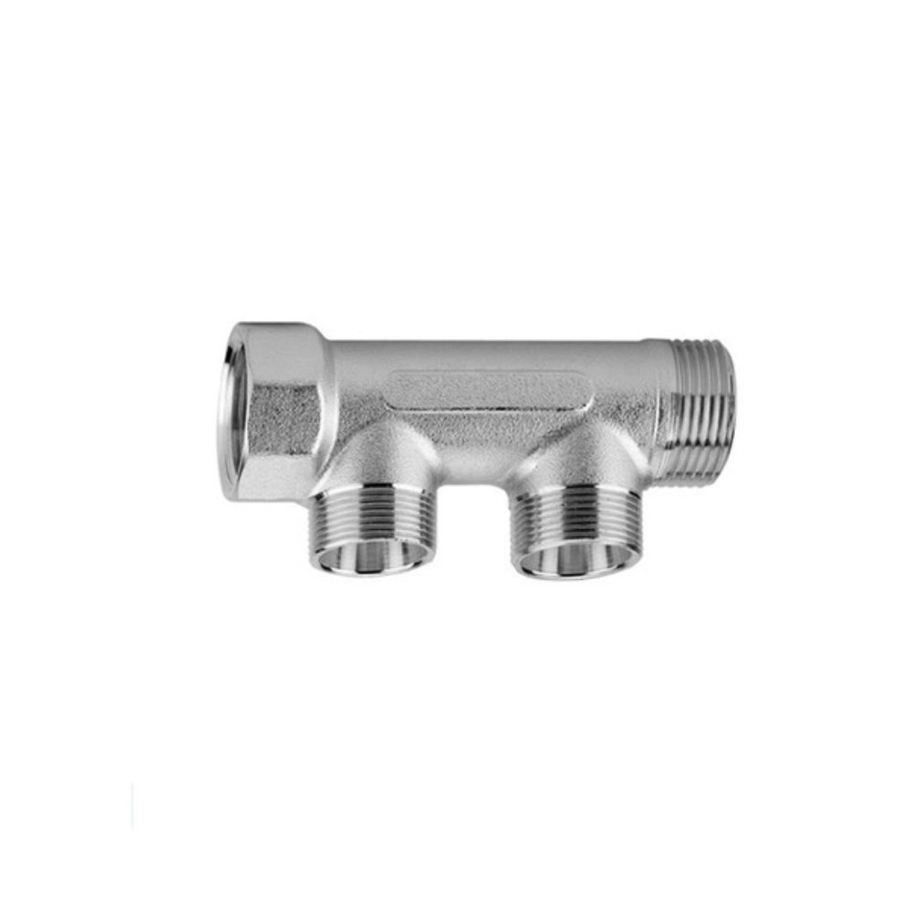 COLLETTORE 3/4" X 2 VIE CROMATO