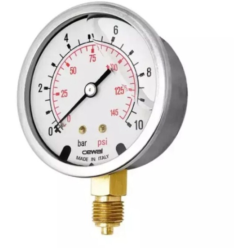 MANOMETRO 1/4'' 0-10 BAR