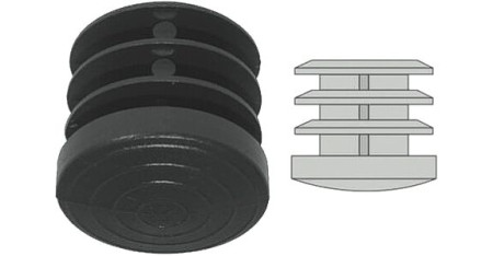 [455335] PUNTALI ALETTATI TONDI  NERI D.50