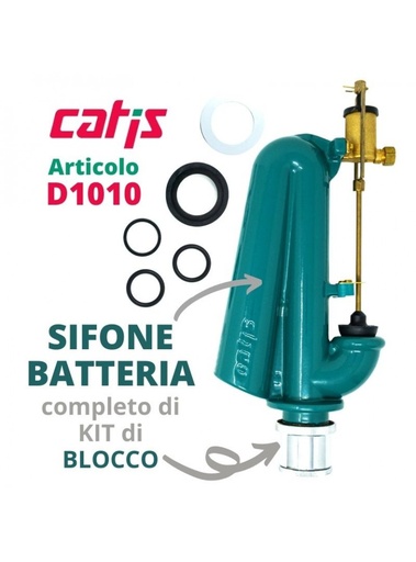 [D1010] BATTERIA SCARICO WC S/PULSANTE