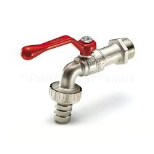 RUBINETTO PORTAGOMMA C/LEVA ROSSA DA 3/4