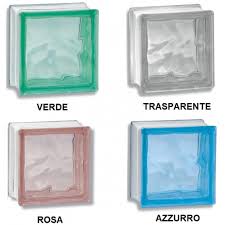 VETROMATTONE ONDULATI COLORATI 19x19 SPESS.8 CM