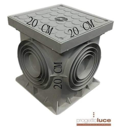 POZZETTO PVC 20x20 C/COPERCHIO