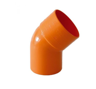 CURVA 45° PVC ROSSA DIAM.200
