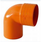 CURVA 87° PVC ROSSA DIAM.100