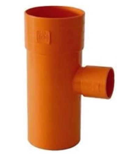 TEE PVC ROSSA (DERIVAZIONE 45°/87°) DIAM.40