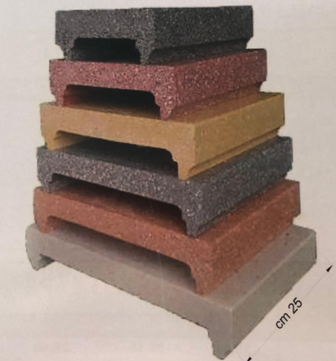 COPRIMURO LEVIGATO SMART BIANCO/ROSSO - MURO DA 12CM