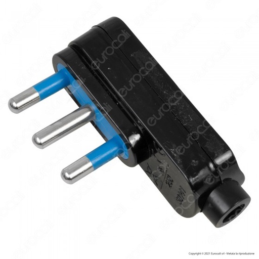 [1081596516] SPINA ANGOLARE 16A 2P+T 250V NERO