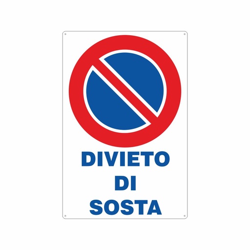 [1500311] CARTELLO PVC SOSTA VIETATA CM20X30