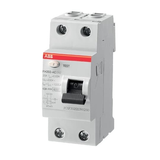 [R9R21225] INTERRUTTORE DIFFERENZIALE 25A 30MA AC