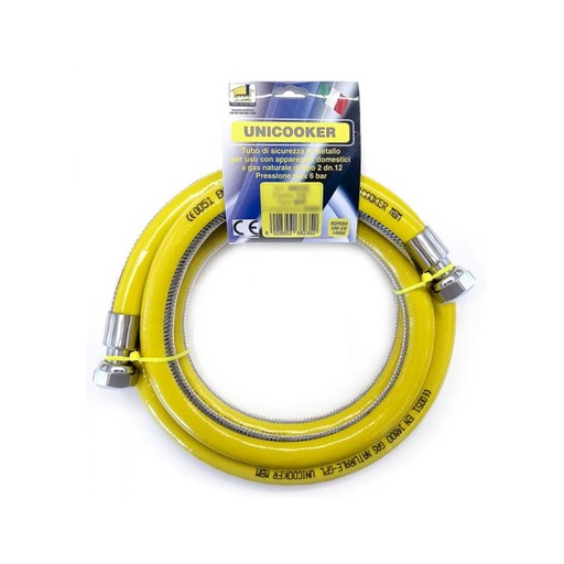 [11320] MBM FLESSIBILE GAS DA MT.2 RIVESTITO GIALLO