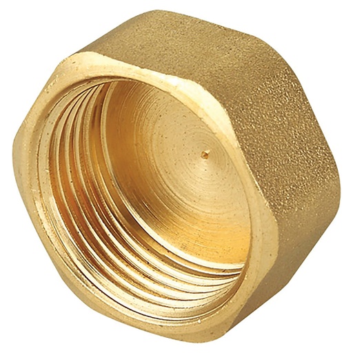 [87201AE05] TAPPO FEMMINA 3/4" OTTONE GIALLO
