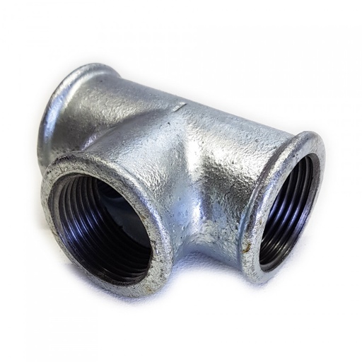 [13005006] TEE F/F/F 1 1/4" ZINCATO