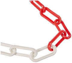 [12551] CATENA PLASTICA BIANCO ROSSO D.6MM DA M.25