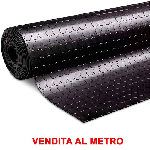 [55886] COPRIPAVIMENTO PVC 1 MM BOLLI H100 CM NERO