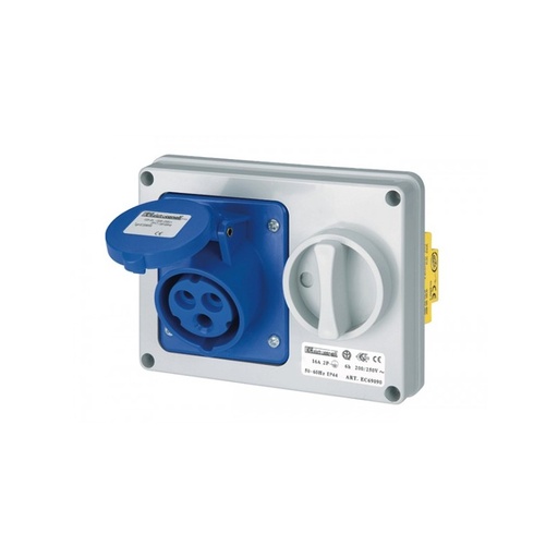 [EC69090] PRESA IOSBF SENZA FONDO IP44 220V 2P+T 16A