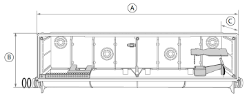 [520002] GIA CASSETTA X CONDIZION. CLIMABOX STOP 430X130X65