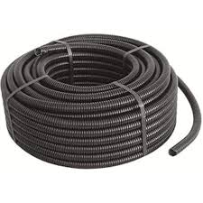 [6713212] TUBO CORRUGATO CON TIRAFILO NERO D.20MM - ROTOLO 100MT